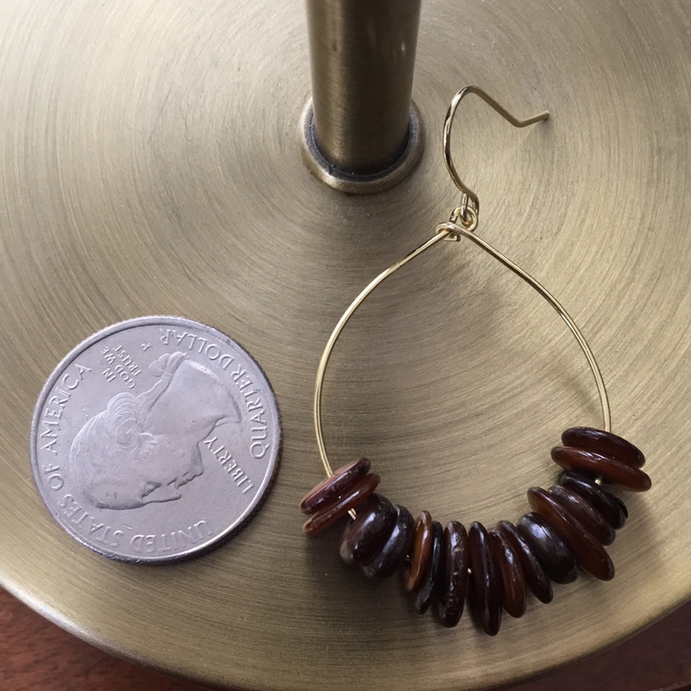 🤎 HANDMADE brown earrings! 🤎 - Picture 7 of 7